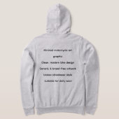 Pull À Capuche Minimal Bike Art Graphic – Modern Motorcycle (Couchage Retour)