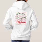 Pull À Capuche Modèle blanc de Noël imprimé x 2 côtés femmes h (Dos)