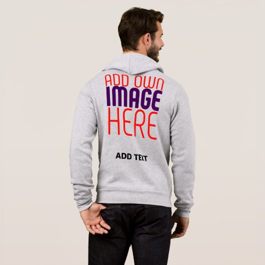 PULL À CAPUCHE MODÈLE DE TEXTE D'IMAGE ASH SIMPLE MODERNE (Dos entier)