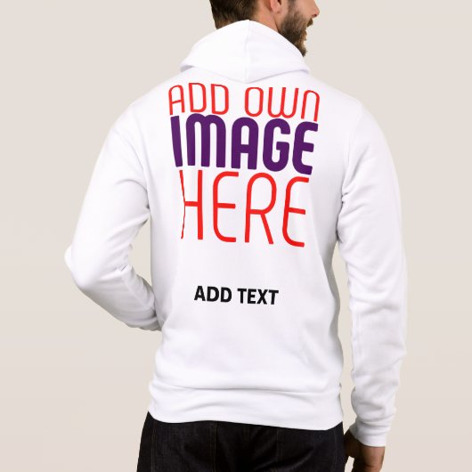 PULL À CAPUCHE MODÈLE DE TEXTE D'IMAGE BLANCHE SIMPLE MODERNE (Dos)