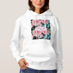 Pull À Capuche Modèle floral de roses roses 'Suivez votre joie'