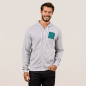 Pull À Capuche Modèle répétitif de Tangara Turquoise et Bleu sarc (Devant entier)