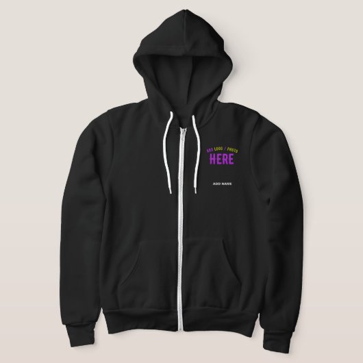 PULL À CAPUCHE MODERNE ET MODERNE PERSONNALISABLE NOIR VÉRIFIÉ (Poser)