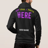 PULL À CAPUCHE MODERNE ET MODERNE PERSONNALISABLE NOIR VÉRIFIÉ (Dos)