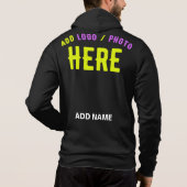 PULL À CAPUCHE MODERNE ET MODERNE PERSONNALISABLE NOIR VÉRIFIÉ (Dos)