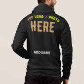 PULL À CAPUCHE MODERNE ET MODERNE PERSONNALISABLE NOIR VÉRIFIÉ (Dos)