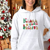 Pull À Capuche Moderne Inspirer Rouge Or Croire les femmes Noël