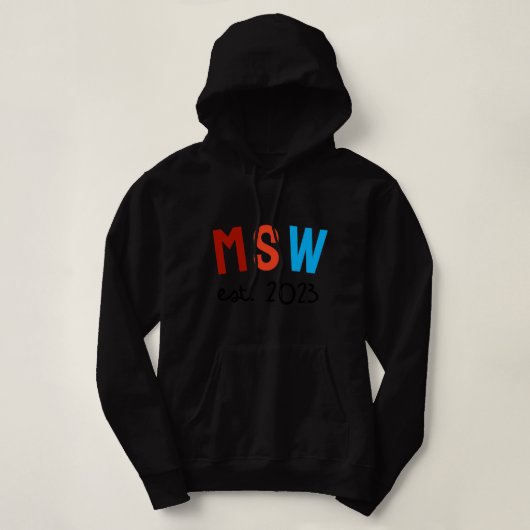 Pull À Capuche Mois d'appréciation des travailleurs sociaux MSW G (Design devant)