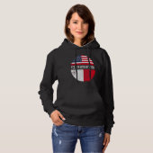 Pull À Capuche Moitié américain moitié maltais Drapeau américain (Devant entier)