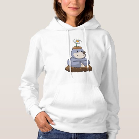 Pull À Capuche Mole avec Fleur marguerite (Devant)