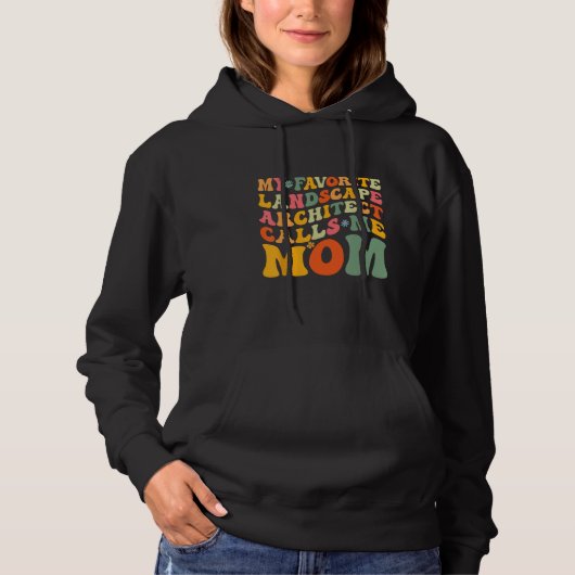 Pull À Capuche Mon architecte paysagiste préféré m'appelle maman (Devant)