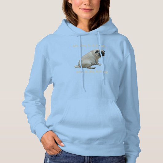 Pull À Capuche Mon chien n'est pas un Carlin gras (Devant)