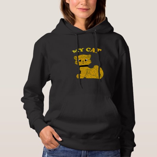 Pull À Capuche Mon modèle de chats adoré (Devant)