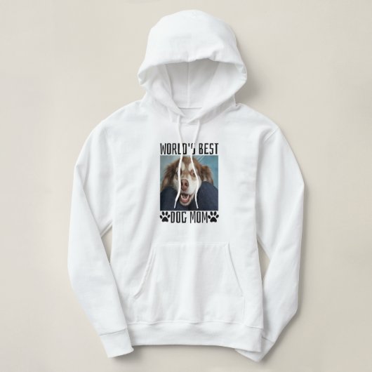 Pull À Capuche Monde Meilleure maman de chien (Design devant)