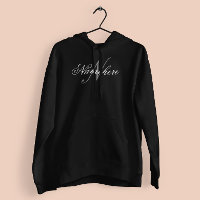 Monogramme de nom noir et blanc personnalisé uniqu