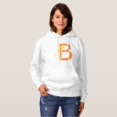 Pull À Capuche monogramme floral B lettre majuscule (Devant entier)
