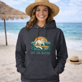 Pull À Capuche Monte à Bord Surfeur Chien Rétro Bulldog Graphique