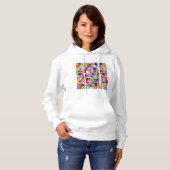 Pull À Capuche Motif Alphabetique Mélangé (Devant entier)