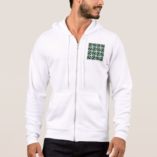 Pull À Capuche Motif de cercles rétro géométriques (Devant)
