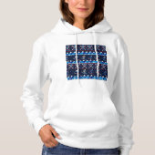 Pull À Capuche Motif de ski de Noël laid pour les fêtes (Devant)