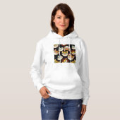 Pull À Capuche Motif de visages d'animaux Chats Lions Chiens (Devant entier)