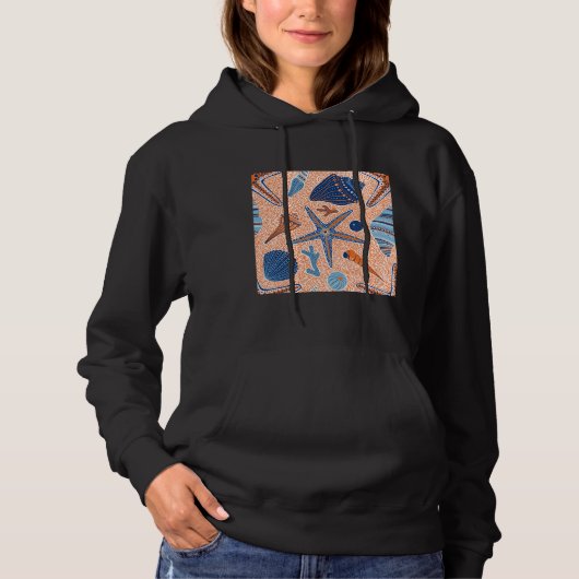 Pull À Capuche Motif en étoile de mer (Devant)