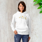 Pull À Capuche Motif floral avec Fleur orange et jaune