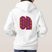 Pull À Capuche Motif Floral Rouge mou (Dos)