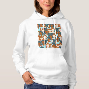 Pull À Capuche Motif sans couture avec filles noires et blanches