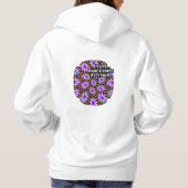 Pull À Capuche Motifs marguerite violet (Dos)