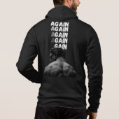 Pull À Capuche Motivation de salle AGAIN Impression au dos Fitnes (Dos)