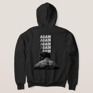 Pull À Capuche Motivation de salle AGAIN Impression au dos Fitnes