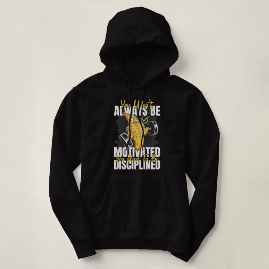 Pull À Capuche motivation gym inspiration citation musculation (Design devant)
