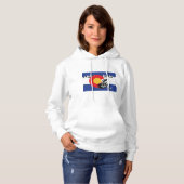 Pull À Capuche Motoneige dans le drapeau du Colorado (Devant entier)