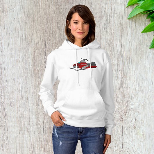 Pull À Capuche Motoneige rouge et gris