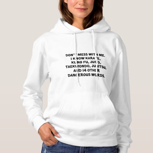 Pull À Capuche Mots dangereux (Devant)