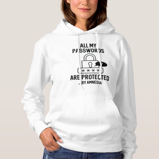 Pull À Capuche Mots de passe d'amnésie (Devant)