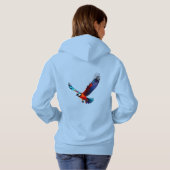 Pull À Capuche Mouette colorée en vol (Dos entier)