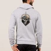 Pull À Capuche Mountain Compass Grey Zip-Up à capuche (Dos)