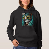 Pull À Capuche Mystical Feline Aurora Galactic Cat  Graphics (Devant)