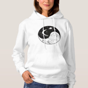 Pull À Capuche Mystique Céleste Yin Yang Signifiant Amour  