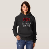Pull À Capuche Nanny Bear Noël Noël Noël Pajama Rouge Plaque Buff (Devant entier)