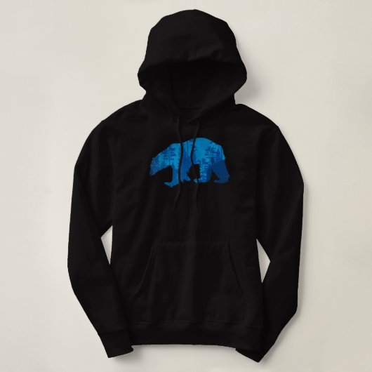 Pull À Capuche Nature Extérieure Arbres Animaux Ours Brown Faune (Design devant)