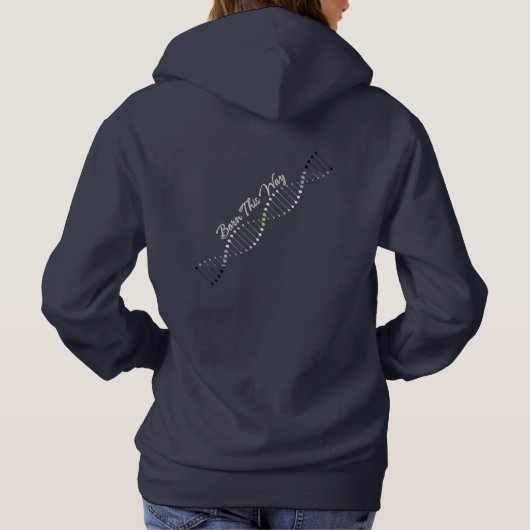 Pull À Capuche Né ainsi - Fierté Agender ADN (Dos)