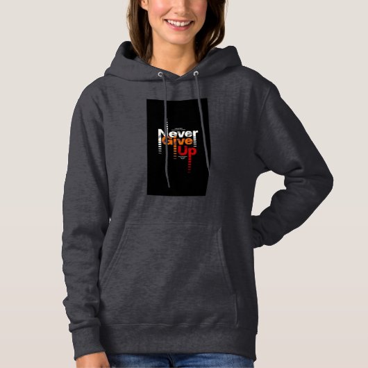 Pull À Capuche Ne jamais abandonner (Devant)