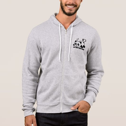Pull À Capuche Ne pas déranger Panda endormi Mignon Paresseux Drô (Devant)