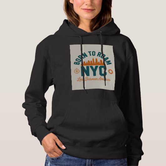 Pull À Capuche Né pour errer NYC (Devant)