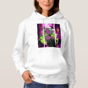 Pull À Capuche Neon Succubus Demon Anime Girl