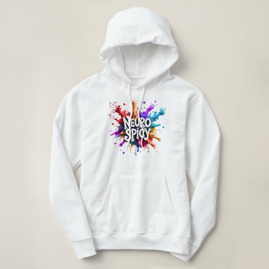 Pull À Capuche NEUROSPICY neurodiversity autism adhd dyslexia (Design devant)