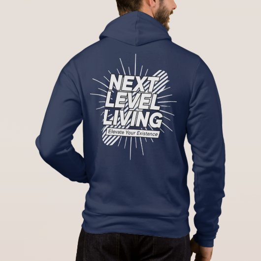 Pull À Capuche Niveau de vie suivant Hommes capodés ZIP-UP (Dos)